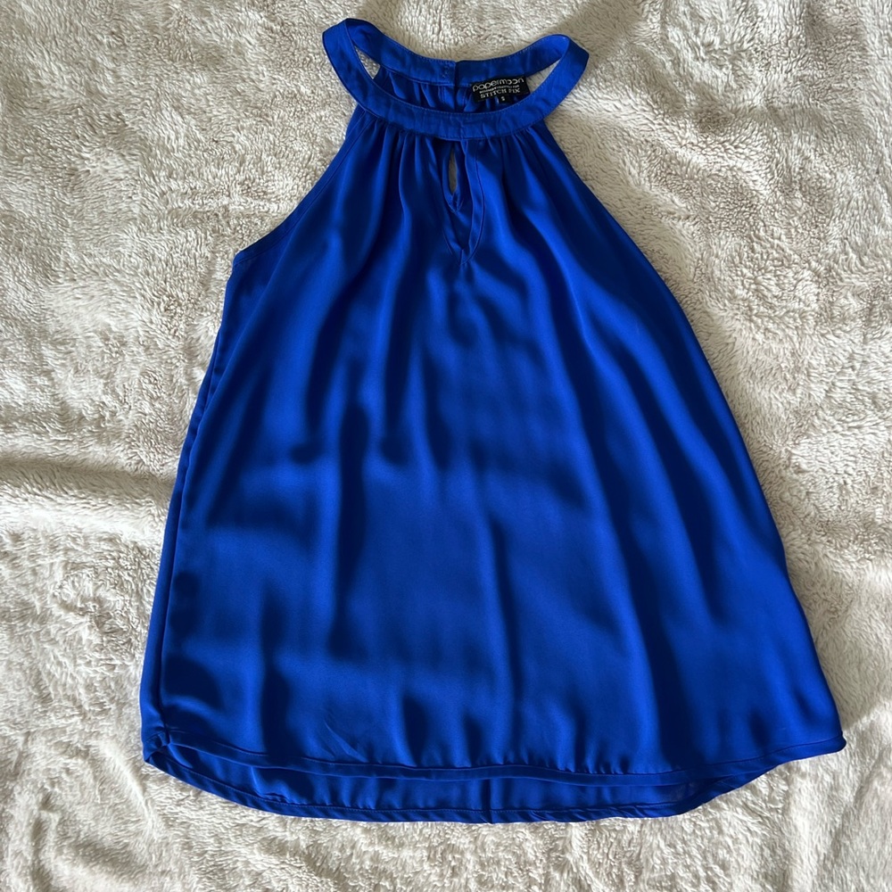 Papermoon Royal Blue Sleeveless Blouse